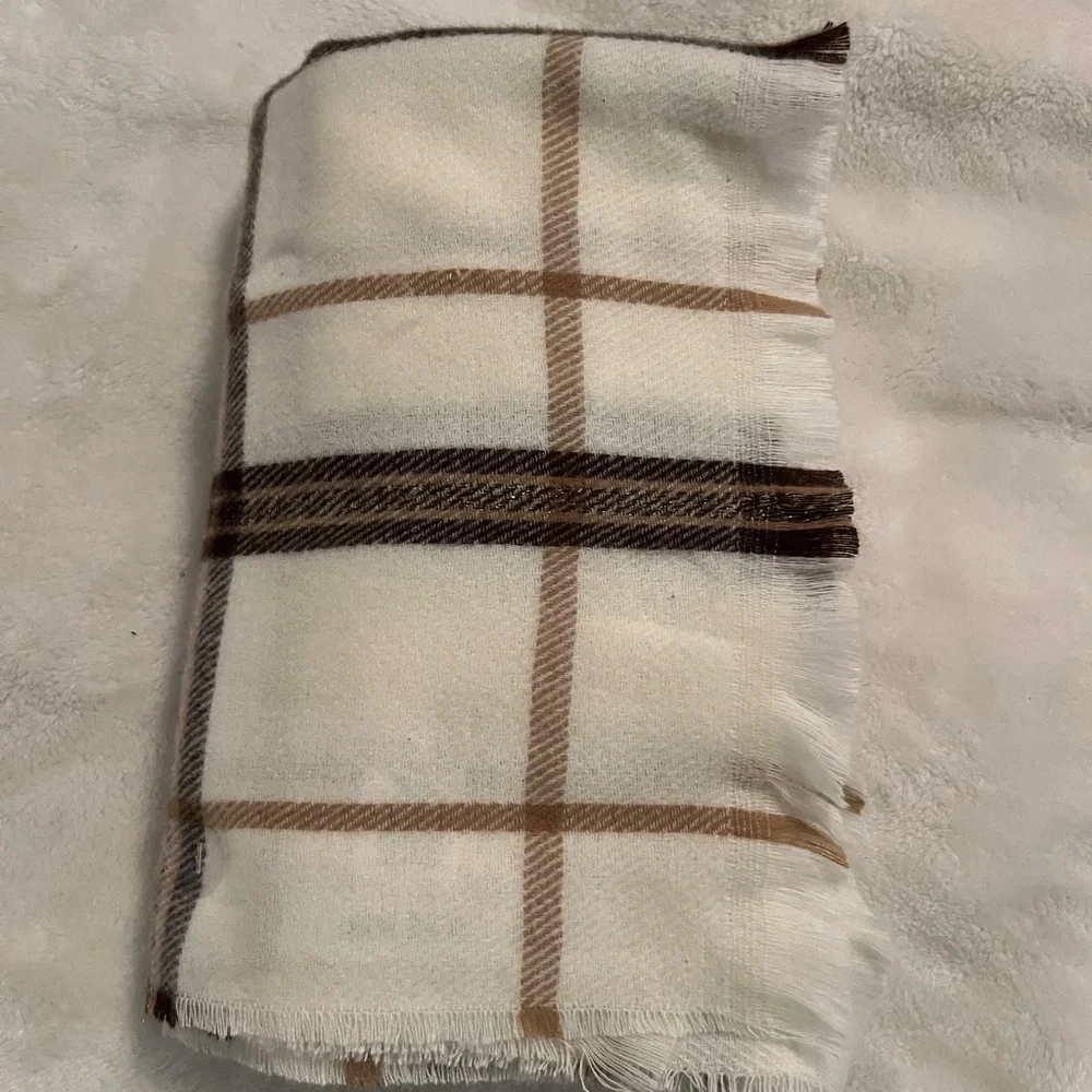 Nine West Plaid Winter Scarf